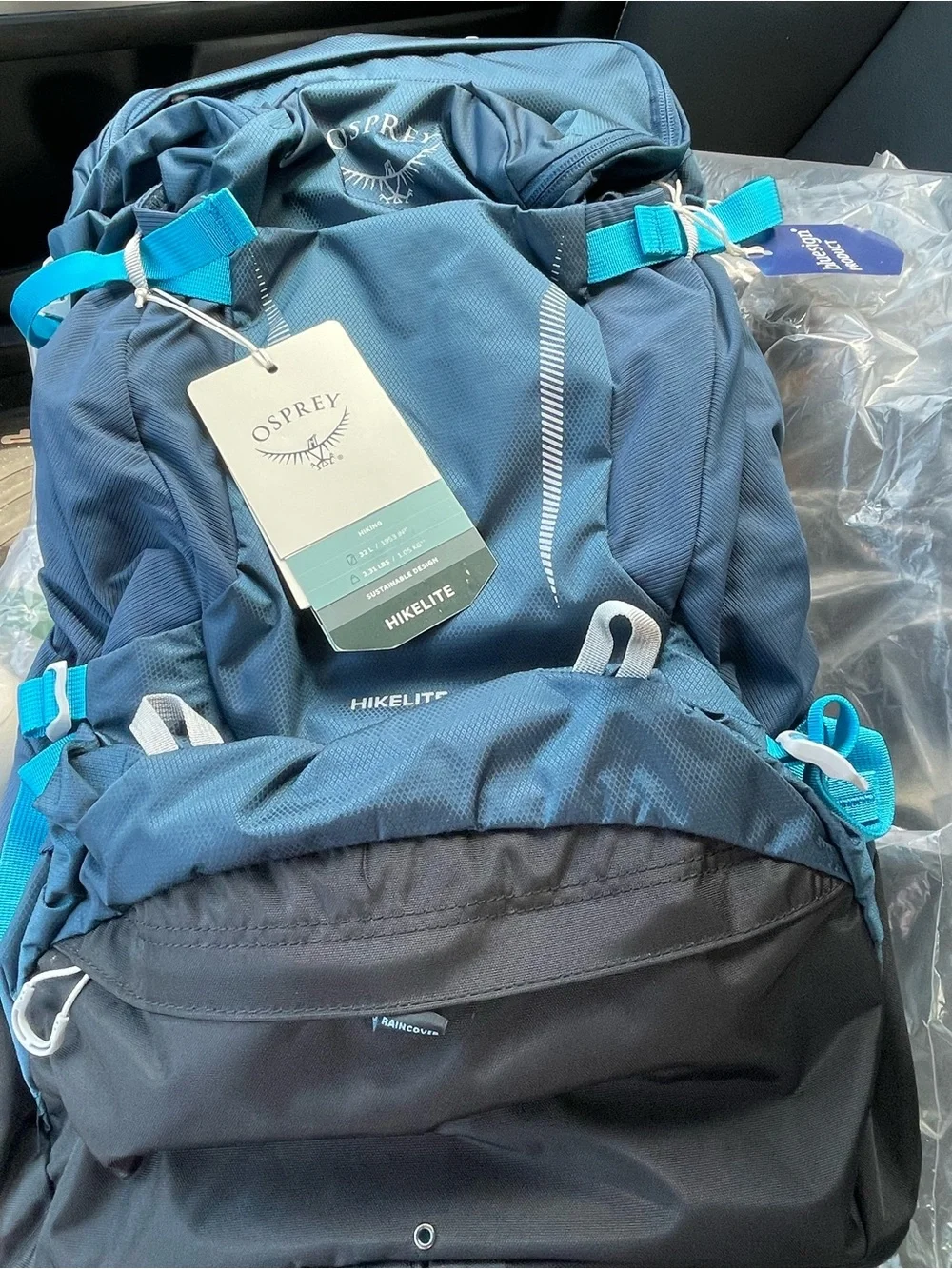 NWT Osprey Hikelite 32L Lightweight Hiking Backpack Travel Daypack atlas blue
